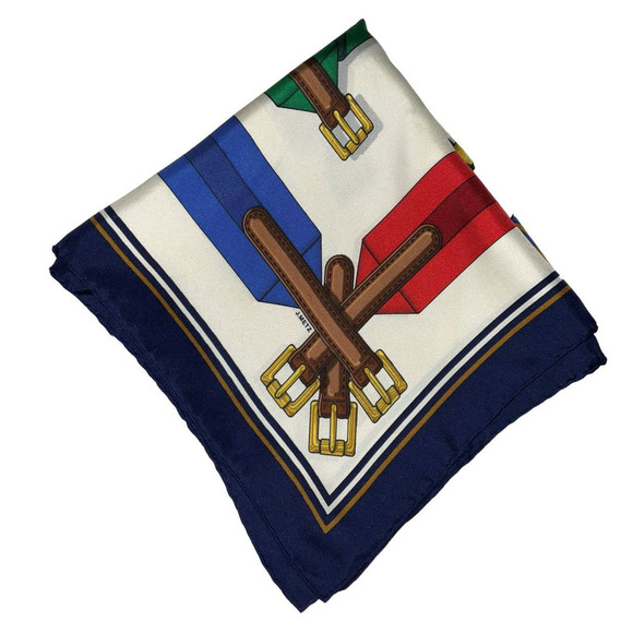 Hermès HERMES Metz 'Les Sangles' Silk Square Scarf - Picture 2 of 16
